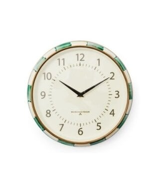 MACKENZIE CHILDS Emerald Check School Wall Clock