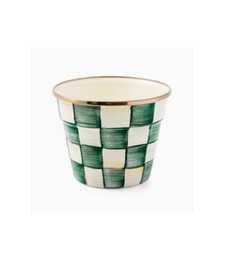 MACKENZIE CHILDS Emerald Check Small Garden Pot