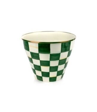 MACKENZIE CHILDS Emerald Check Extra Large Garden Pot
