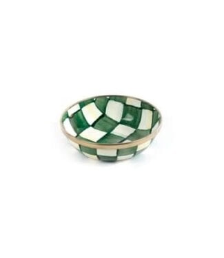 MACKENZIE CHILDS Emerald Check Relish Dish