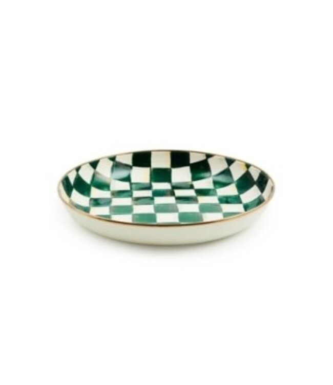 MACKENZIE CHILDS Emerald Check Abundant Bowl