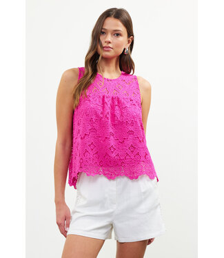 Chloe Lace Top with Scalloped Ham