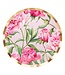 Wavy Dinner Plate Pink Peonies