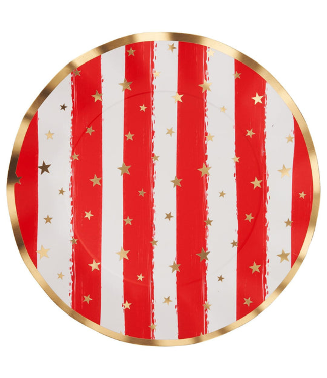 Wavy Dinner Plate Patriotic Confetti