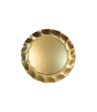 Wavy Satin Gold Salad Plate