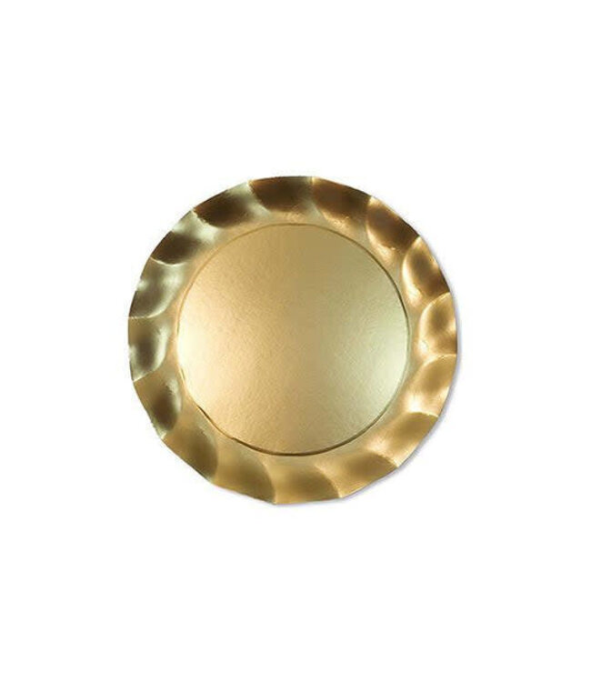 Wavy Satin Gold Salad Plate