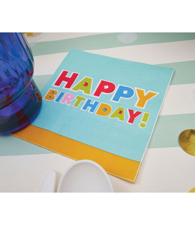 Cocktail Napkin Bright Birthday