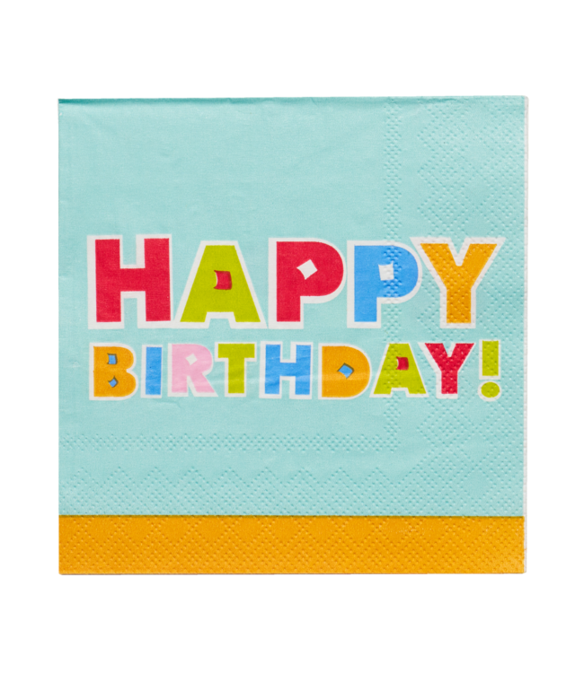 Cocktail Napkin Bright Birthday