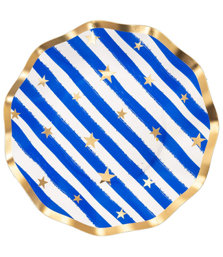 Wavy Salad Plate Patriotic Confetti