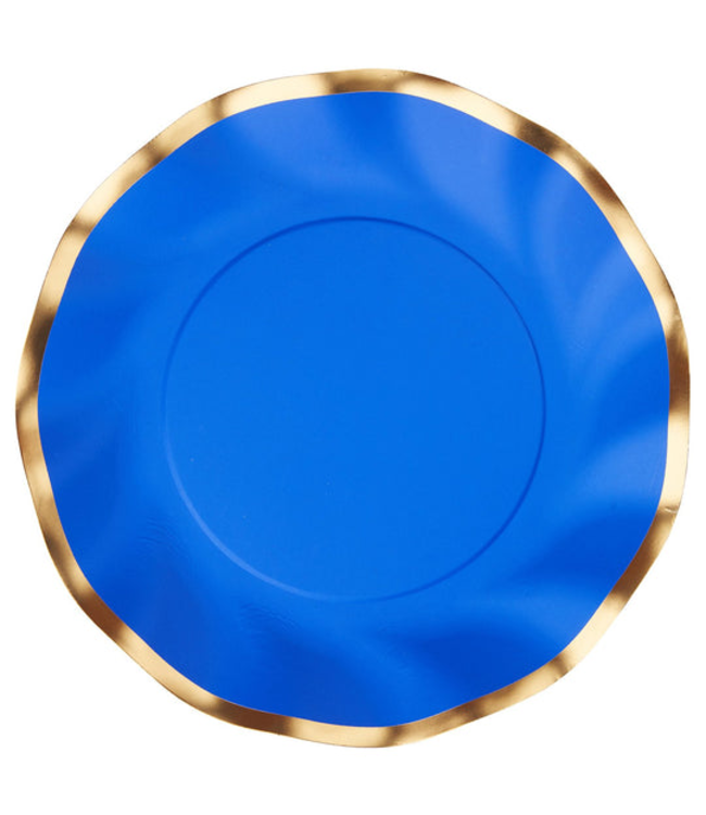 Wavy Salad Plate Everyday Blue