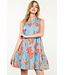 Hannah Sleeveless Flower Print Dress
