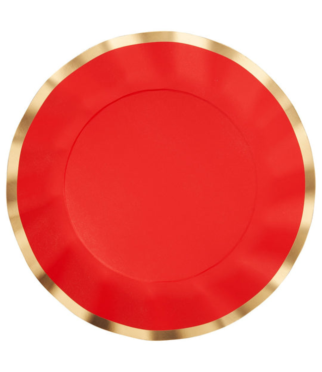 Wavy Dinner Plate Everyday Scarlet