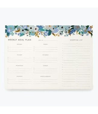 Garden Party Blue Meal Planner Notepad