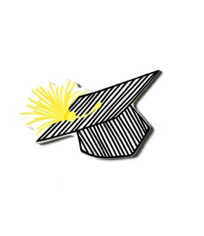 HAPPY EVERYTHING Striped Graduation Cap Mini Attachment