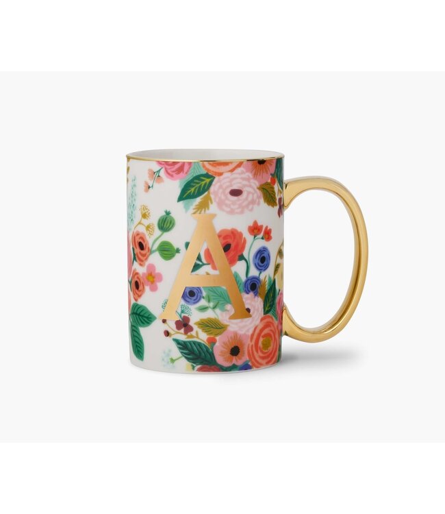 Garden Party Porcelain Monogram Mug