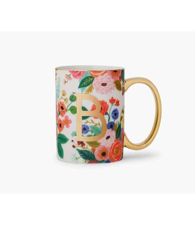 Garden Party Porcelain Monogram Mug