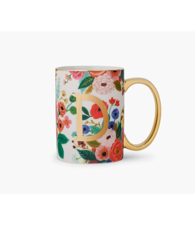 Garden Party Porcelain Monogram Mug