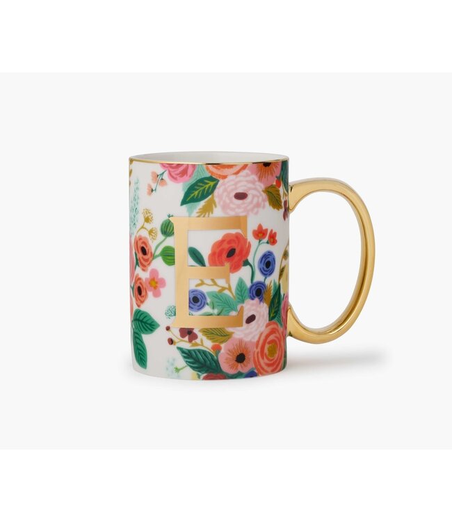 Garden Party Porcelain Monogram Mug