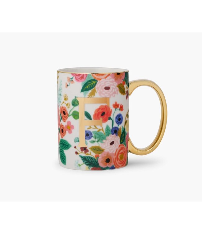 Garden Party Porcelain Monogram Mug