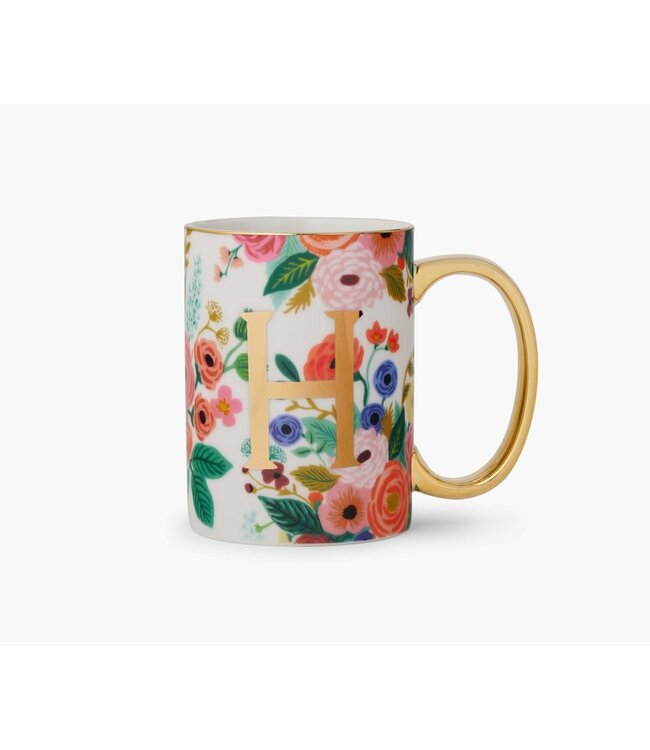 Garden Party Porcelain Monogram Mug