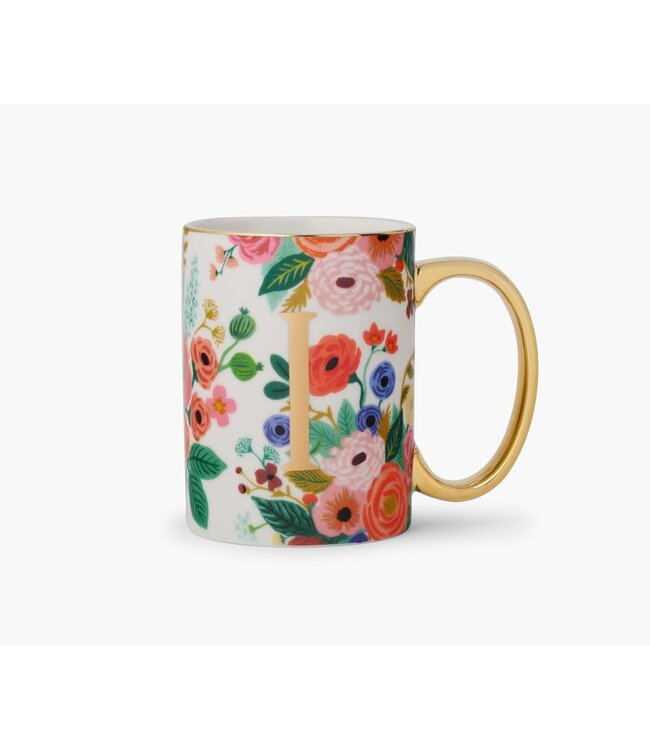 Garden Party Porcelain Monogram Mug