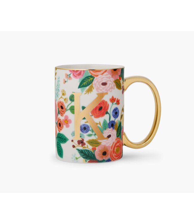 Garden Party Porcelain Monogram Mug