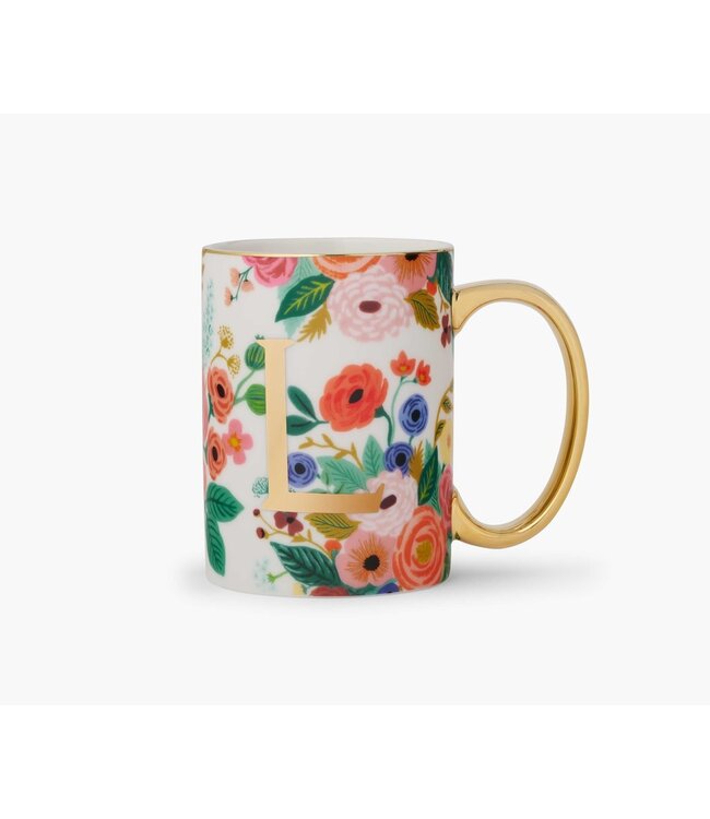 Garden Party Porcelain Monogram Mug