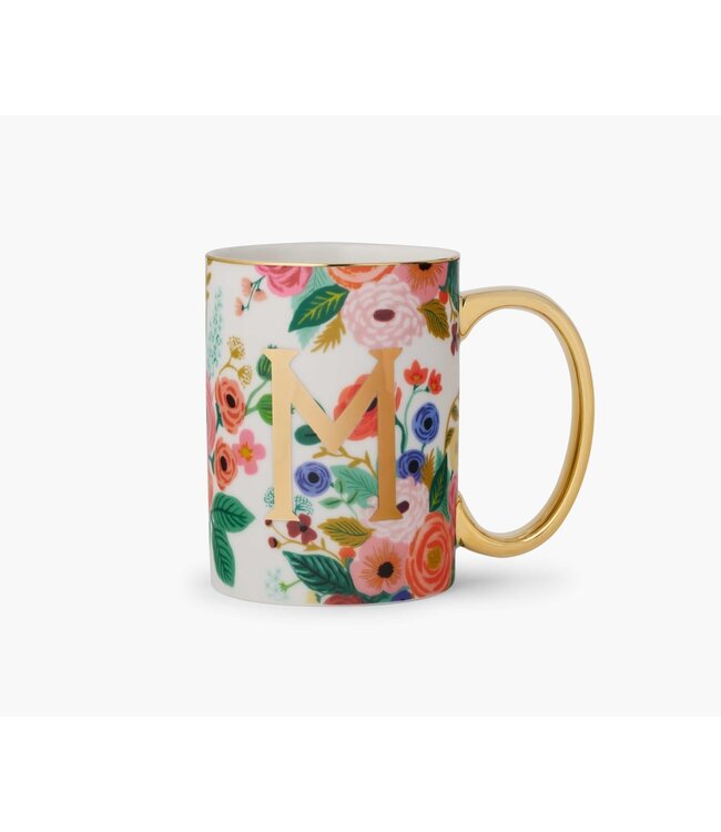 Garden Party Porcelain Monogram Mug