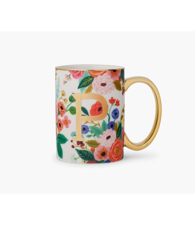 Garden Party Porcelain Monogram Mug
