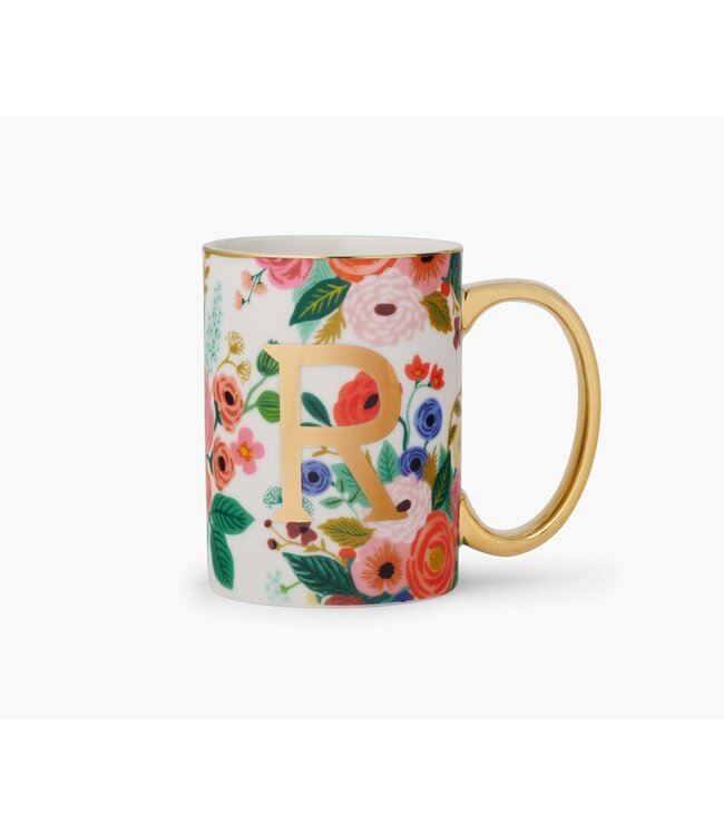 Garden Party Porcelain Monogram Mug