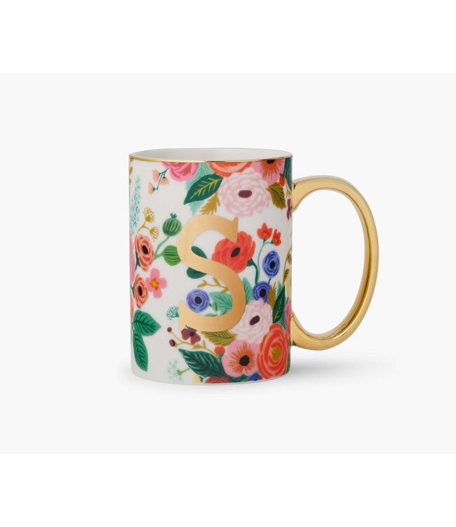 Garden Party Porcelain Monogram Mug
