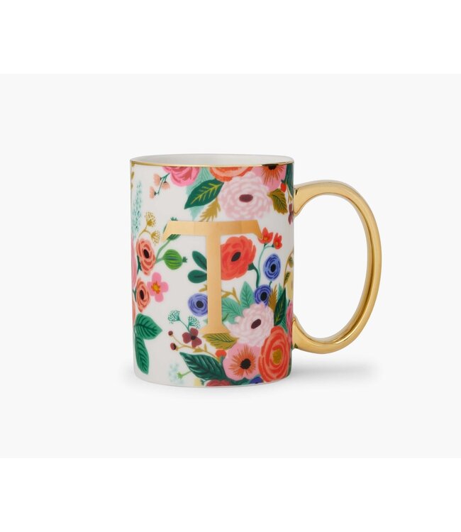 Garden Party Porcelain Monogram Mug