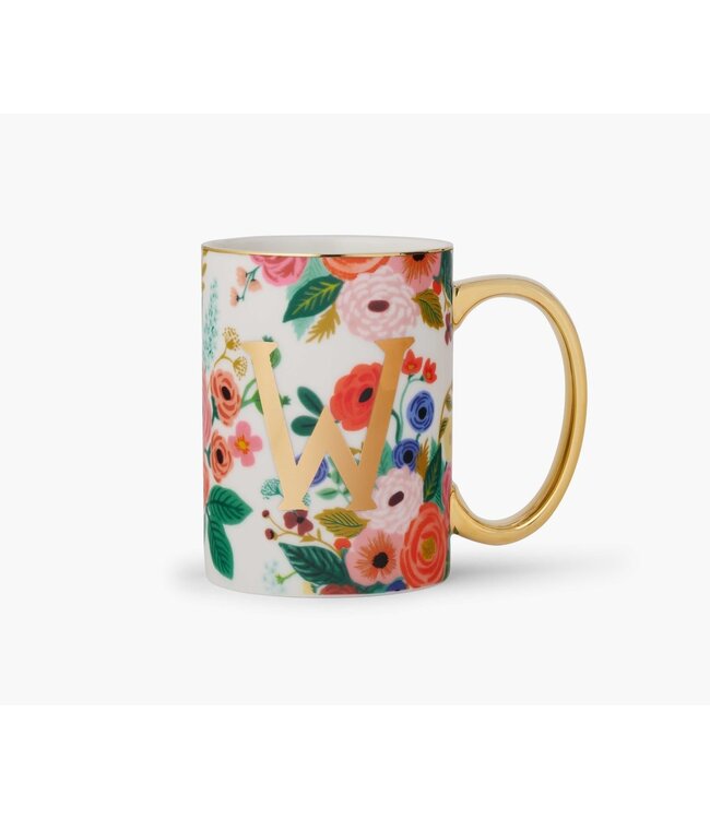 Garden Party Porcelain Monogram Mug