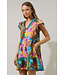Novi Tropical Yodi Shift Mini Dress