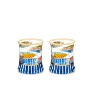 MACKENZIE CHILDS Go Fish Tumbler Glass - Sold Individually