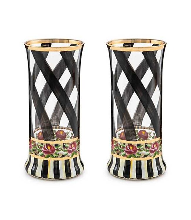 MACKENZIE CHILDS Maypole Highball Glass - Sold Individually