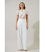 Lita Floral Avy Button Down Top