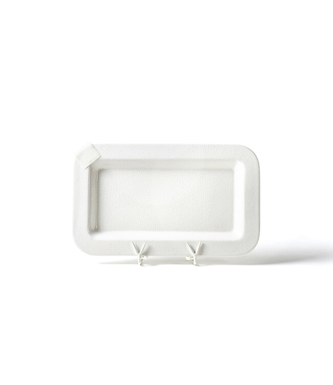 HAPPY EVERYTHING White Small Dot Mini Entertaining Rectangle Platter