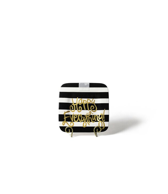 HAPPY EVERYTHING Black Stripe Happy Everything 9.25 Mini Platter