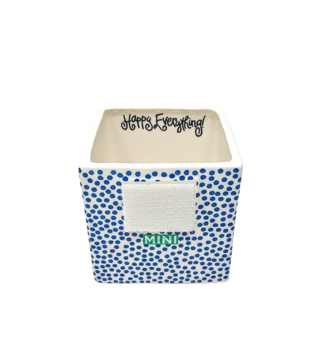 HAPPY EVERYTHING Indigo Small Dot Small Mini Nesting Cube