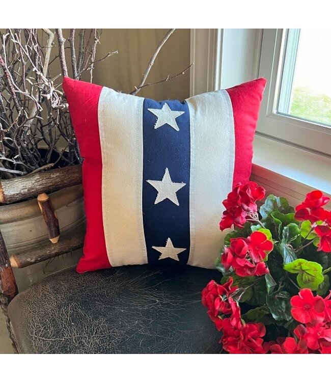 Vintage Stars & Stripes Pillow