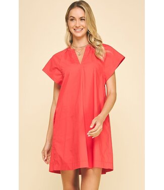 Sheena V-Neck Tunic Mini Dress