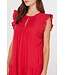 Allison Crochet Sleeve Tiered Mini Dress