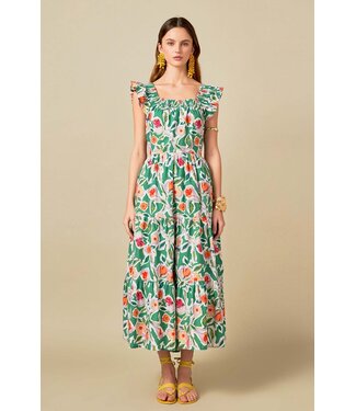 Rylee Back Bow Floral Midi Dress
