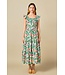 Rylee Back Bow Floral Midi Dress