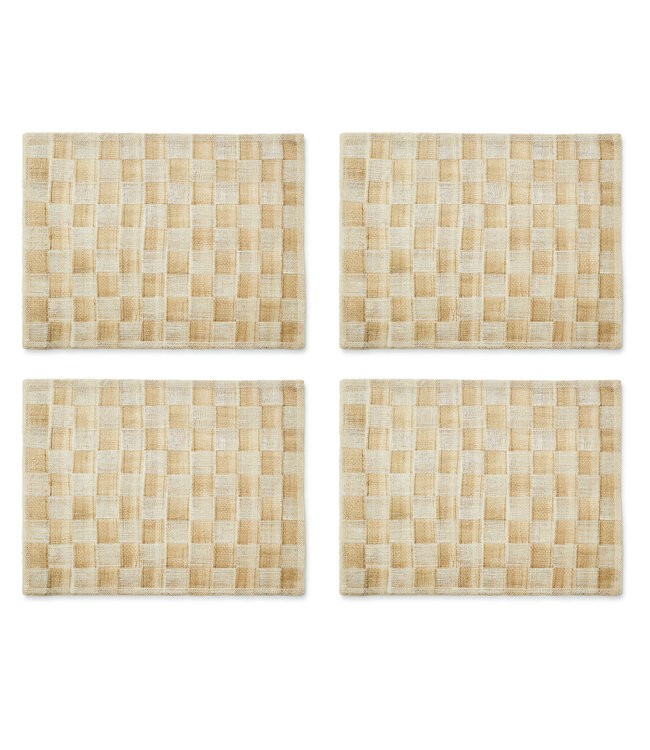 MACKENZIE CHILDS Sinamay Placemats,  Set of 4