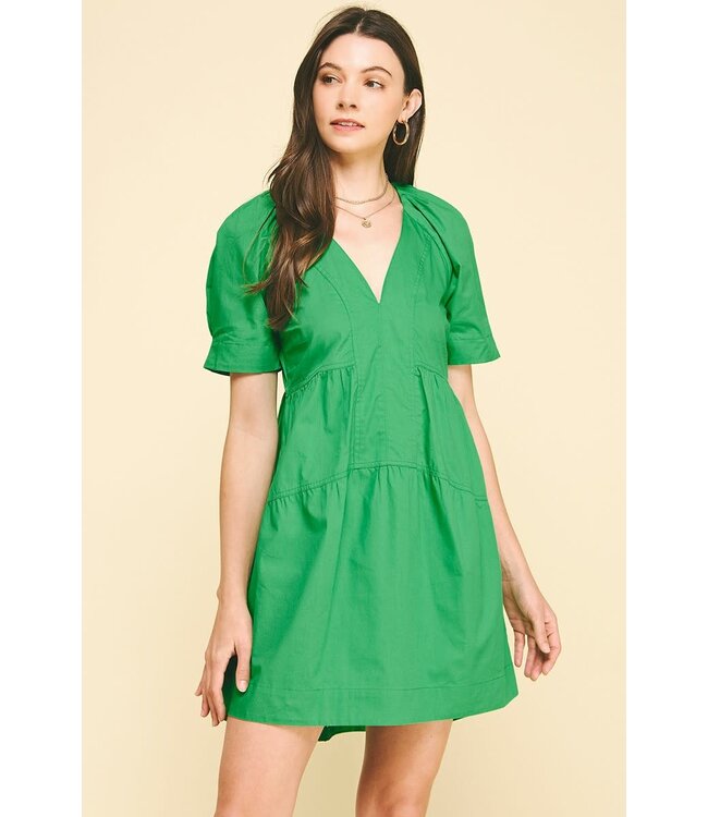 Venus V-Neck Tiered Mini Dress