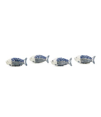 MACKENZIE CHILDS Go Fish Napkin Rings - Sold as Set