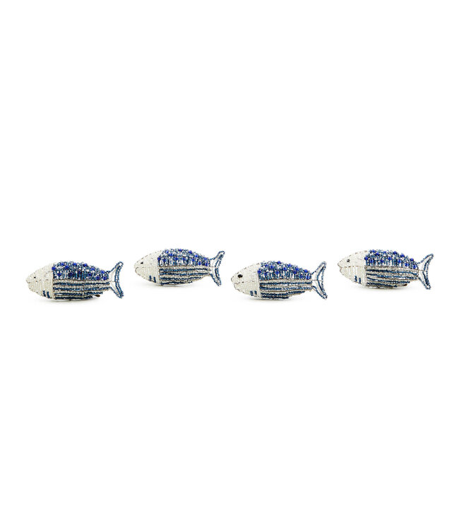 MACKENZIE CHILDS Go Fish Napkin Rings - Sold as Set