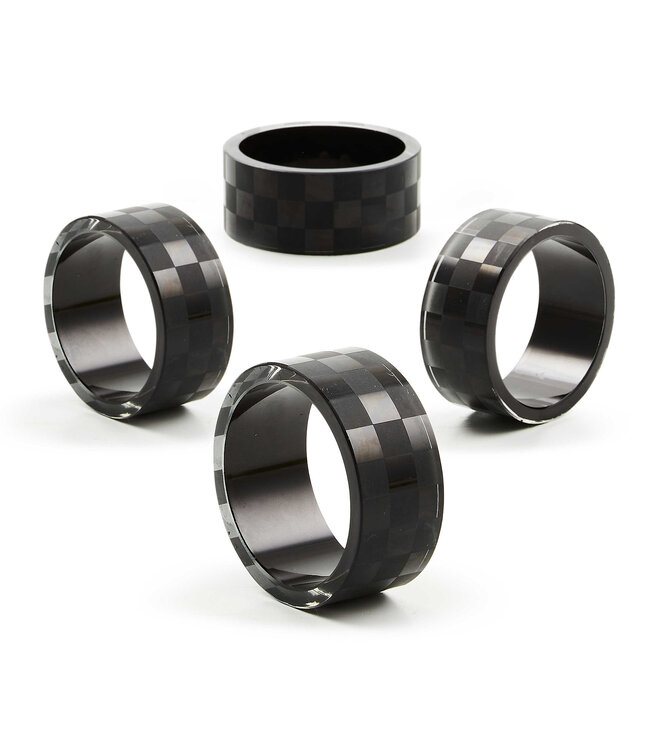 MACKENZIE CHILDS Check Napkin Rings - Sold as Set